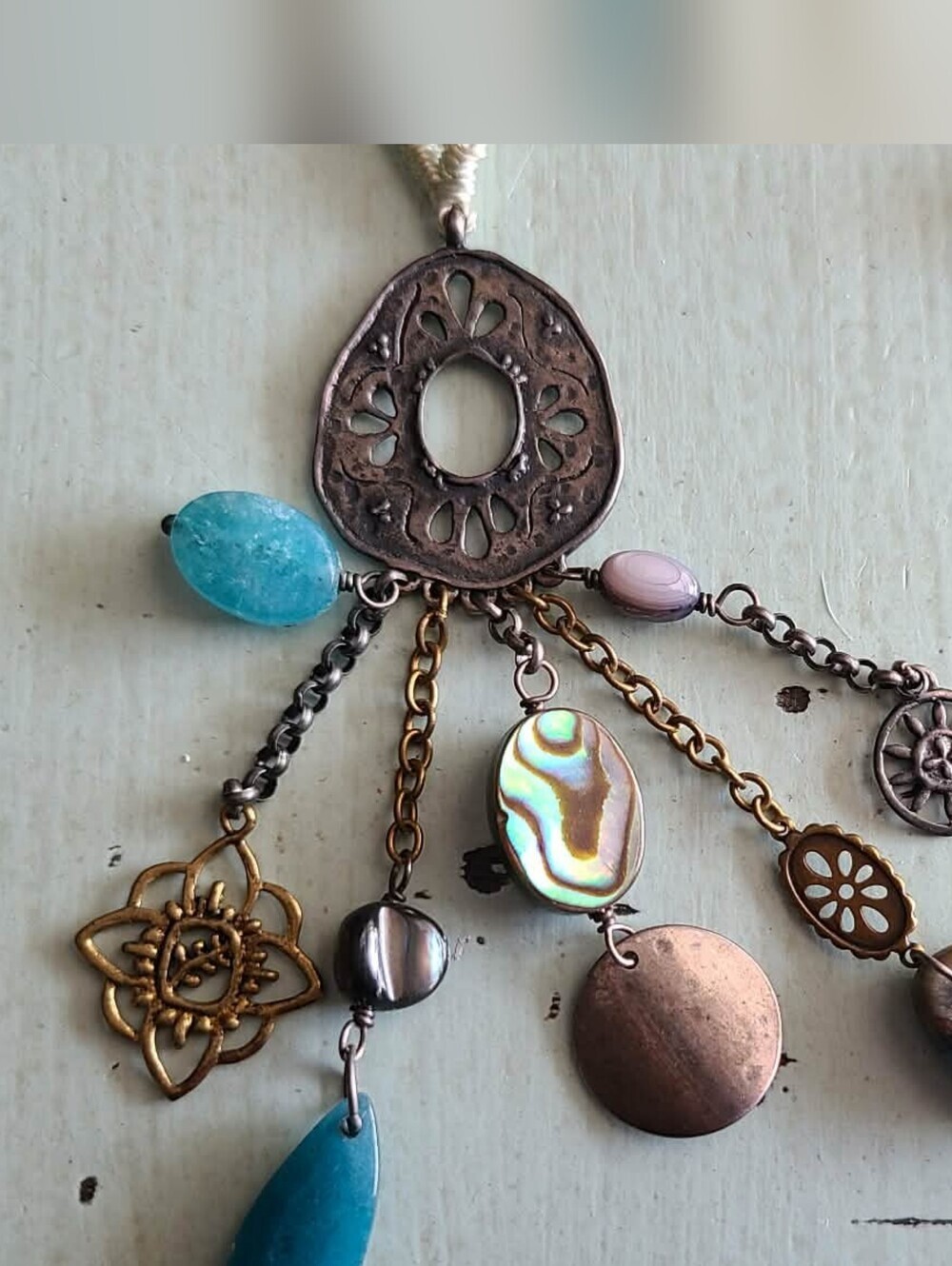 Silpada Boho Turquoise Bead Pendant Necklace - Picture 2 of 5